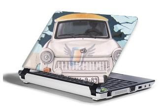 Polepová ochranná fólie SkinWard pro notebooky s 15,4'' širokoúhlým displejem, motiv Trabant