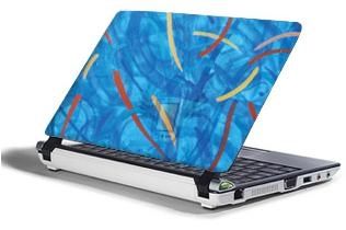 Polepová ochranná fólie SkinWard pro notebooky s 15,4'' širokoúhlým displejem, motiv Modrý potisk