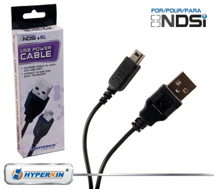 Nabíjecí USB kabel pro Nintendo 3DS, DSi, černý