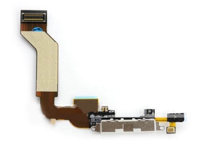 Flex kabel se systémovým konektorem pro iPhone 4S, bílý