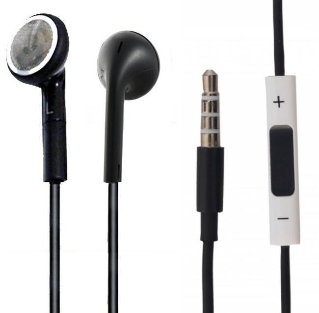 Sluchátka s mikrofonem a ovládáním hlasitosti pro iPhone 4, černá