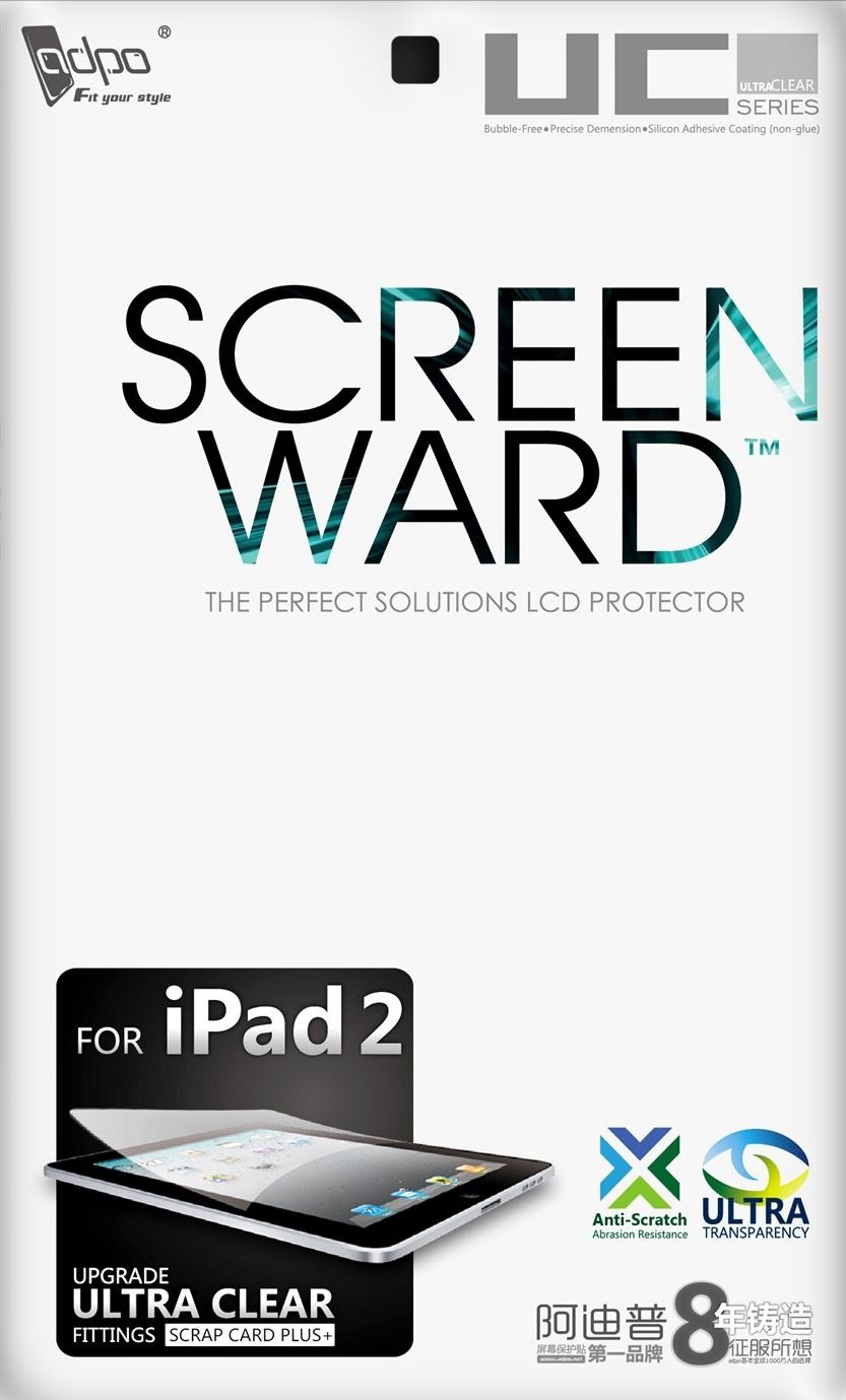 ScreenWard Protector pro Apple iPAD 2, čirá