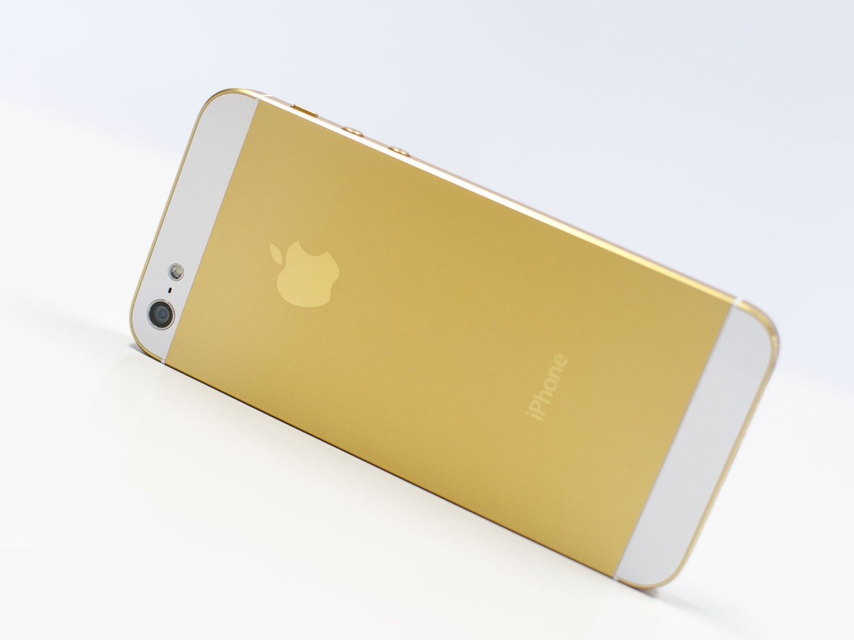 Zadní kovový kryt pro iPhone 5, zlatý