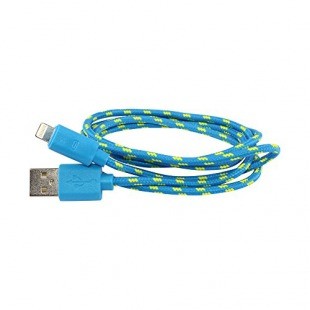 NYLON USB Lightning kabel pro Apple iPhone 5, modrý